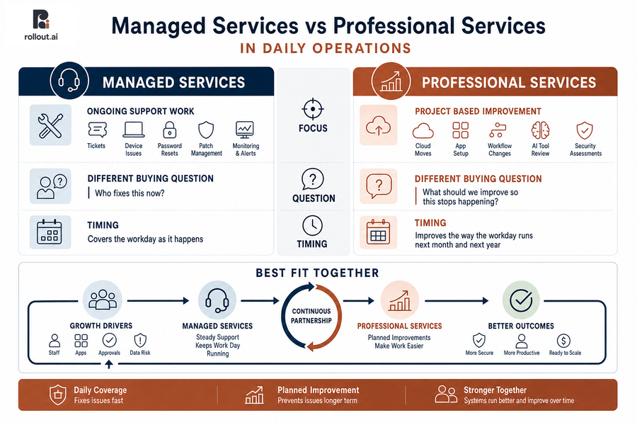 managed services vs professional services